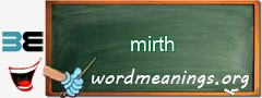 WordMeaning blackboard for mirth